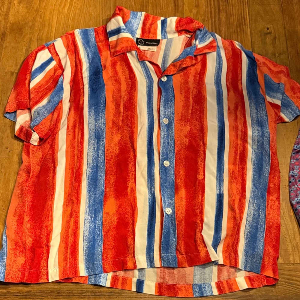 Original Use Red and Blue Striped Shirt